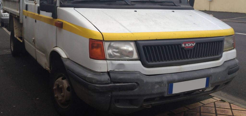 white LDV van parked