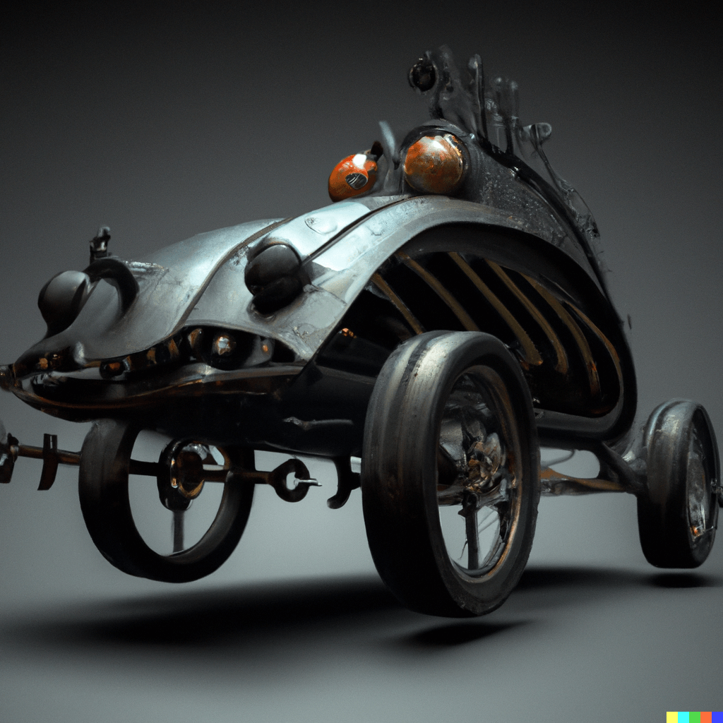 AI impression of Tim Burton's films as car