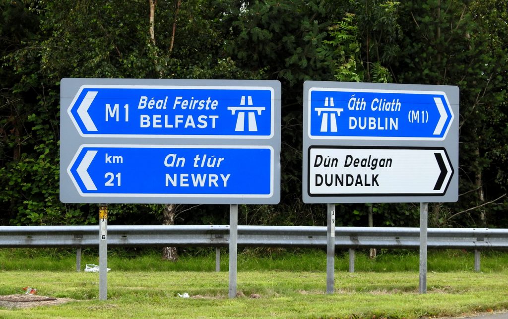 road signs in nothern ireland