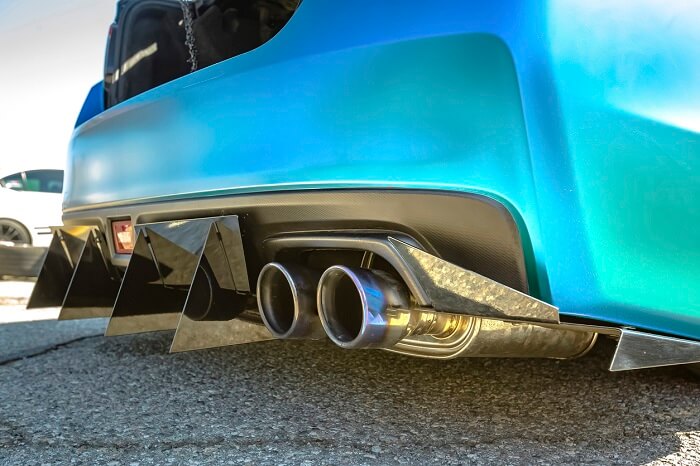 close up of car exhaust
